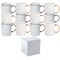 12 Pack 11 oz. SILVER & GOLD RIM & Handle- Ceramic Sublimation Mugs - Professional Grade - With Individual White Gift Boxes